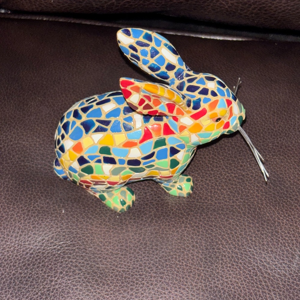 Mosaic Rabbit Figurine Barcino Designs